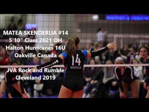 Video of Matea Skenderija 2021 Halton Hurricanes 16U OH JVA Rock and Rumble Cleveland 2019 Highlights