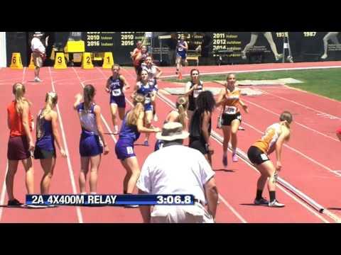 Video of 2017 2A State 4x400 Prelims (starts at 9:07 - lane 6)