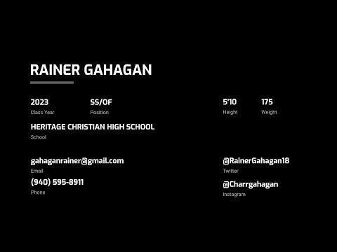 Video of Rainer Gahagan (2023 SS,OF)