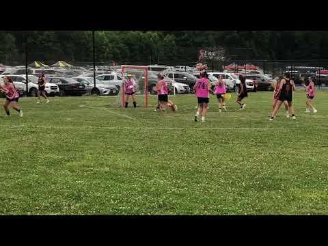 Video of 2018 #77 (pink cleats) playing defense 