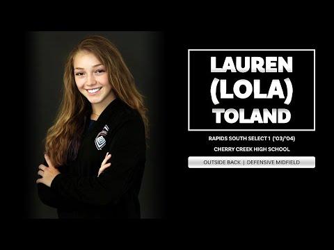 Video of Lauren (Lola) Toland - Highlights 2021