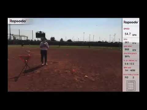 Video of Rapsodo Throwing Speed 9/26/2020