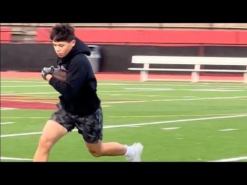 Video of Brayden Barnes (Class of ‘27) - HS Freshman Football Workout (12/22/23)