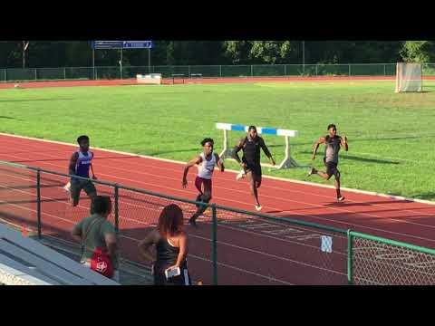 Video of Aaron Ray (Lane 6 / White Singlet) running 10.83 100m