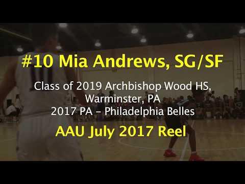 Video of Mia Andrews - July 2017 Philly Belles AAU Reel