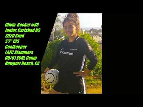 Video of Olivia Becker CalSouth ECNL LAFC Slammers Goalkeeper Junior/2020 Grad