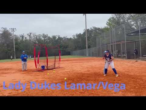 Video of Nadia Chernich (2024 Catcher) Front Toss- Practice, Orlando FL - Lady Dukes Lamar/Vega