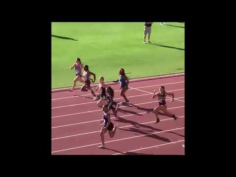 Video of UIL 3A State Meet - 100m Dash Lane 6 3rd Place - Raeann Charo