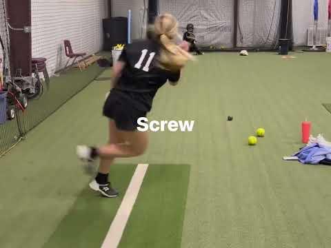 Video of Maya Merrill, pitcher 2024- working pitches / training video 