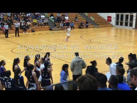 Video of Juliana Losalio-Watson c/o 22' : Konawaena vs. Waiakea (Senior Night)  