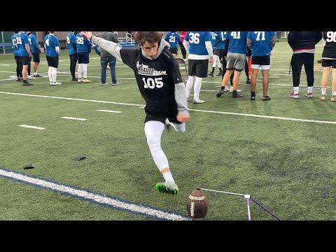 Video of Talan Samosky's Current JR Off-Season Training: 10/10 FG, Best Kickoff, & Best Punt