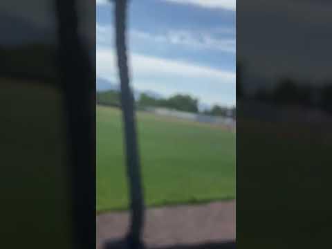 Video of Double to opposite field warning track