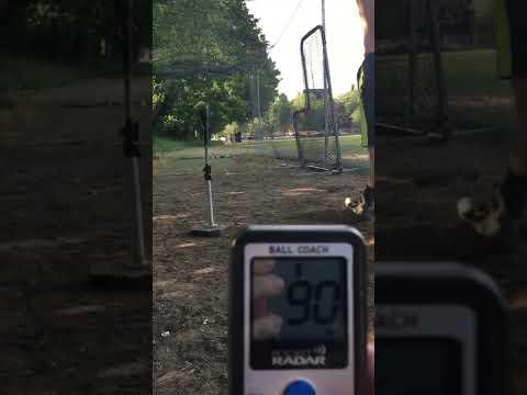 Video of 90 mph Exit Velo Pocket Radar August 18th, 2022