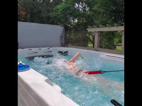 Video of Covid training in the swim spa!