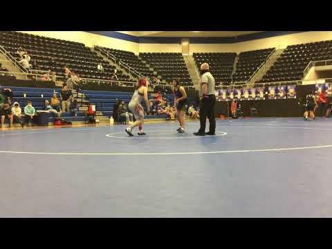 Video of Burleson Centennial H.S. Tournament — Zoe Desloges 128 lbs (Grey)