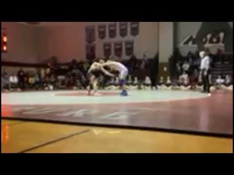 Video of John Gleason wrestling match dark grey singlet