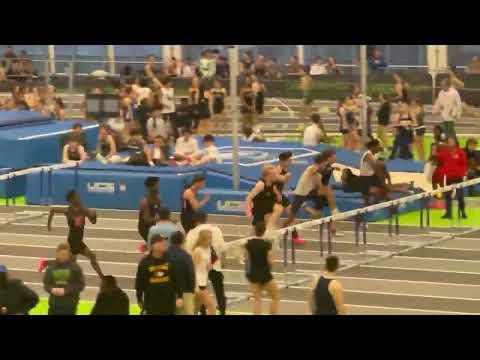 Video of 55M high hurdles - purple jersey, lane 6