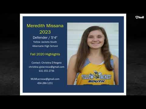 Video of Meredith Missana YJS Fall 2020 Lacrosse Highlights