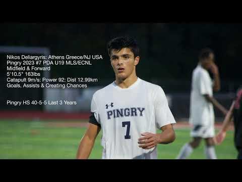 Video of Nikos Deliargyris Pingry 2023 Midfield Creating Chances