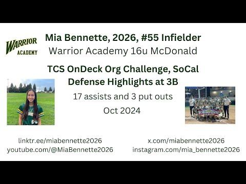 Video of 2024 Fall Infield 3B Defense TCS OnDeck Org Challenge (16u)