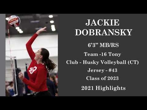 Video of Jackie Dobransky: 6’3” MB/RS, 2021 Husky Volleyball 