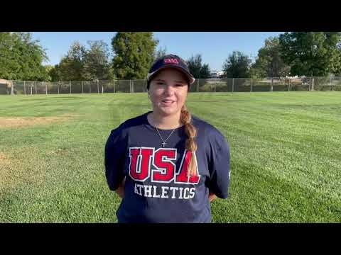 Video of Skills video for Amanda Jack. Pitcher/1st.  Unsigned. Riverside, CA