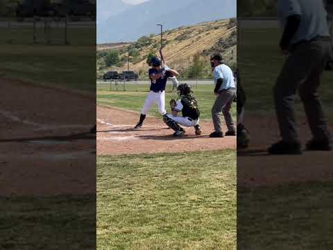 Video of Double off center field wall