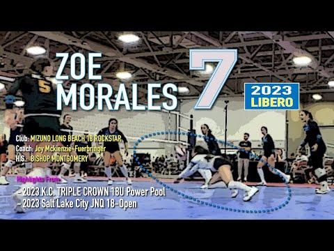 Video of Zoe Morales 2023 Libero - 18-Open KC Triple Crown ‘23