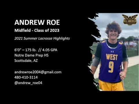 Video of Andrew Roe (Midfield), Class of 2023, Summer 2021 Lacrosse Highlights