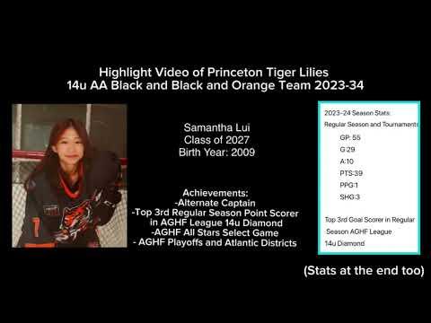 Video of Samantha Lui - Princeton Tiger Lilies 14U 2023-24 Highlight