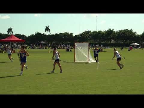 Video of Defender #11 - white headband, yellow mesh stick