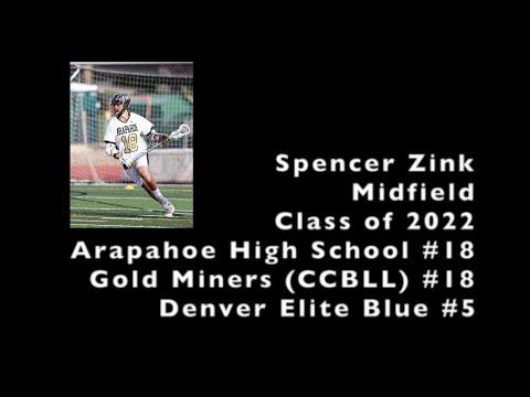 Video of Spencer Zink 2021 Lacrosse Highlights