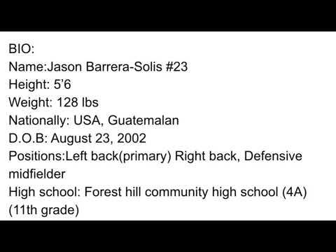 Video of Jason Barrera-Solis highlight video 