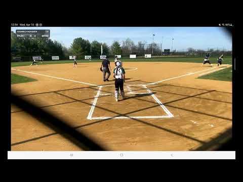 Video of Defense: Tipped off 3B glove deep in 5/6 hole Jill backhands and shows off arm strength for the out