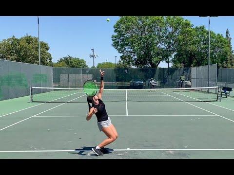 Video of Practice points - backing up my serves and returns