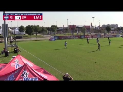 Video of Alejandra #6 left back blue uniform US Youth Soccer National Championships Game 2 vs Manderville SC Lakers from Louisiana 