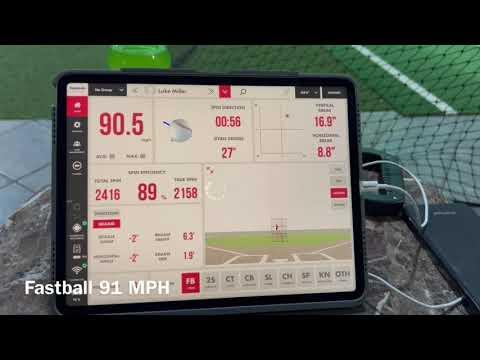 Video of FB 88-91 CH 79-80 RAPSODO PEN WITH VELO, SPIN RATE, IVB, HB