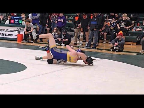 Video of Jack Lantz 144 lbs breaks high school pin record at regionals