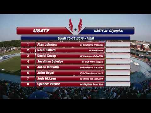 Video of Jon Oglesby USATF 15-16 800m Semi-Final 