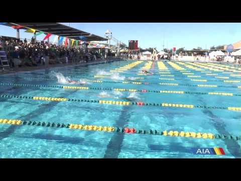 Video of AZ HS State Champs 11/2014.  Womens 200 Medley Relay.  Caroline & team in Lane 6. Caroline is Breaststroke (2nd leg) Leading the Pack with a nice relay exchange