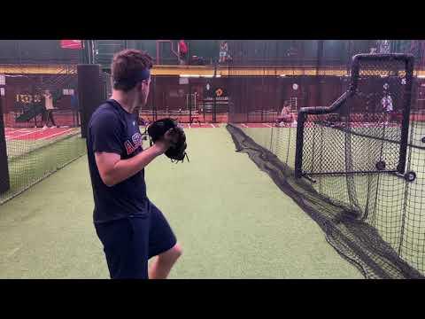 Video of James Sutcliffe: Full Pitch Mix Flatground Bullpen 7/22/2021