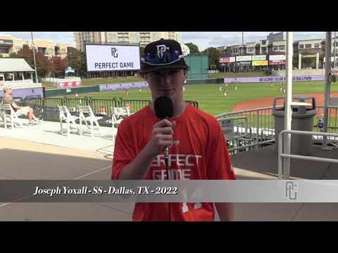 Video of Joseph Yoxall - SS - Dallas, TX - 2022