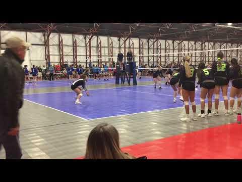 Video of #6 Libero/Navy and White/Curly Pony Tail