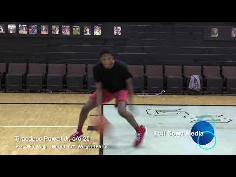 Video of Thaddeus Powell Jr. 6'7"-SF-Wing Class of 20 Combine Highlights