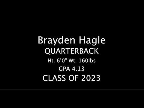 Video of Brayden Hagle 2018-19 Season Highlights