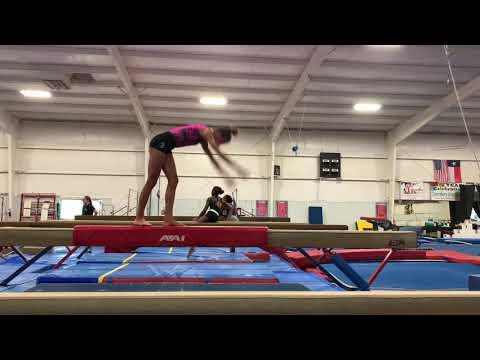 Video of standing layout step out on beam mats 