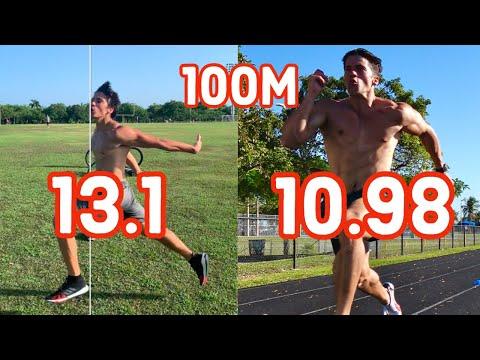 Video of 13.1 to 10.98 Journey to Sub 11 sec 100M progression Sprinting Motivation