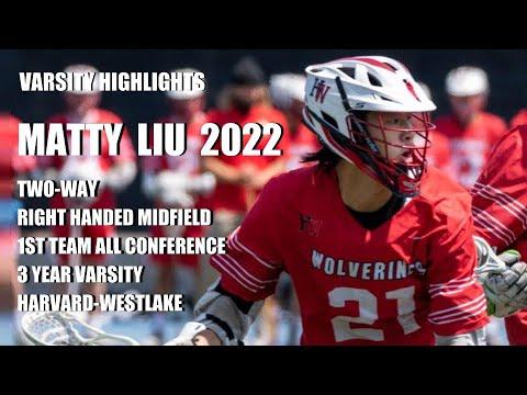 Video of Matty Liu 2022 | Two-Way Midfield | School Highlights | May 28, 2021