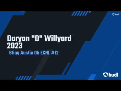 Video of DaryanWillyard#12 Sting Austin ECNL U-16 Highlights 2020