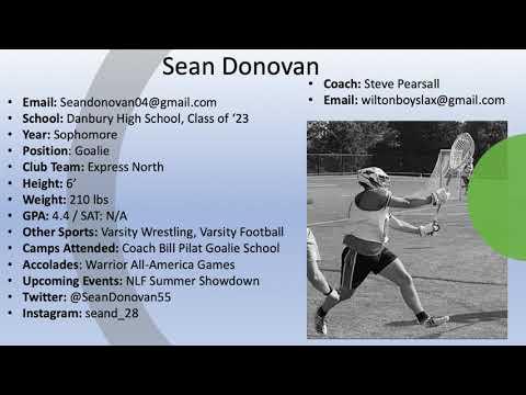 Video of Sean Donovan - Summer 2020